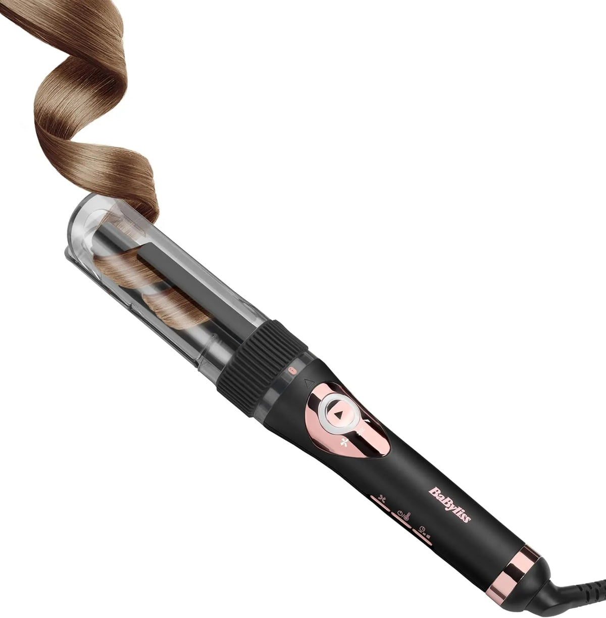 C1031E Nero e Rose Gold, look mossi facili da realizzare, per BaByliss Curl Secret Lite, 5 impostazioni di temperatura fino a 210°C, Arricciacapelli