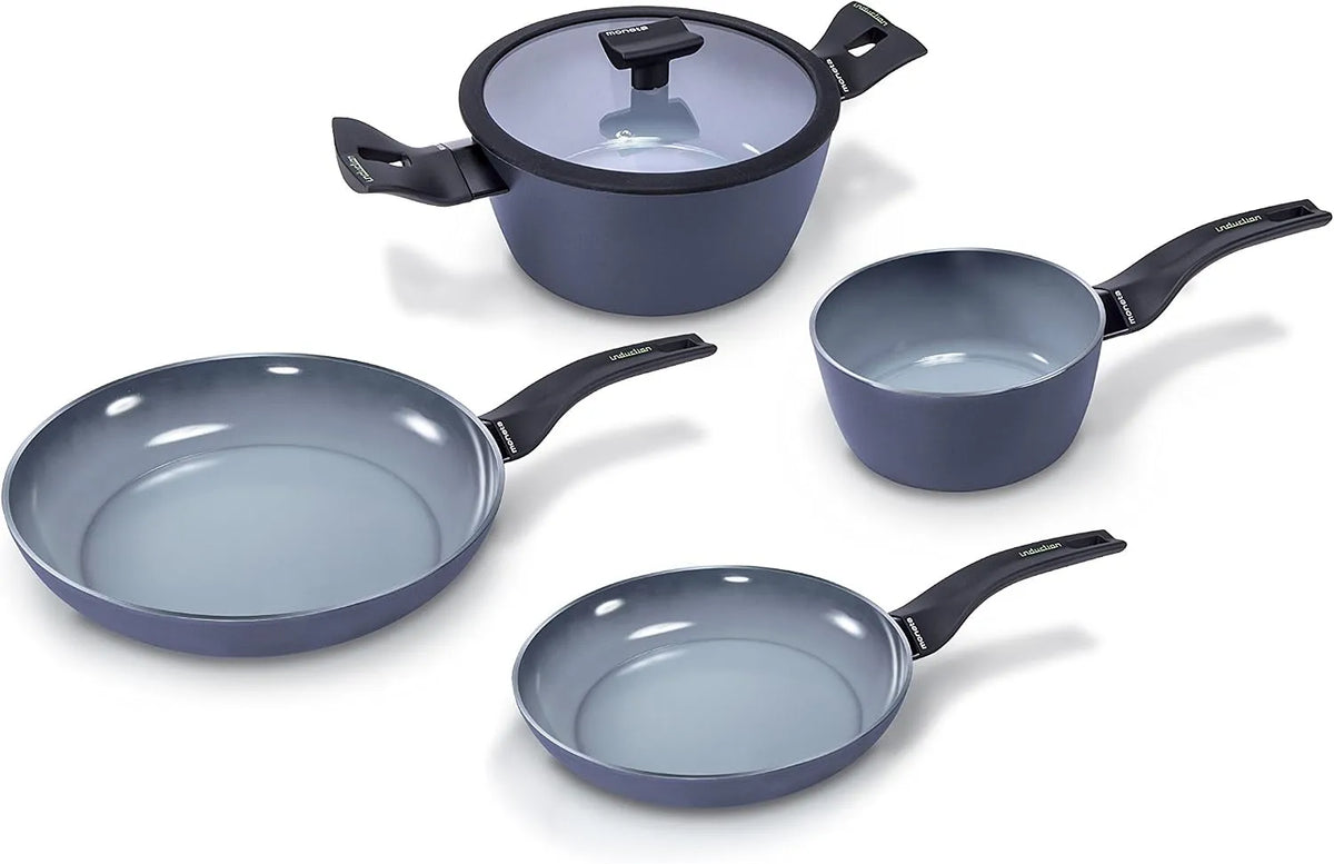 Batteria, 5 Pezzi, grigio, alluminio, per induzione
