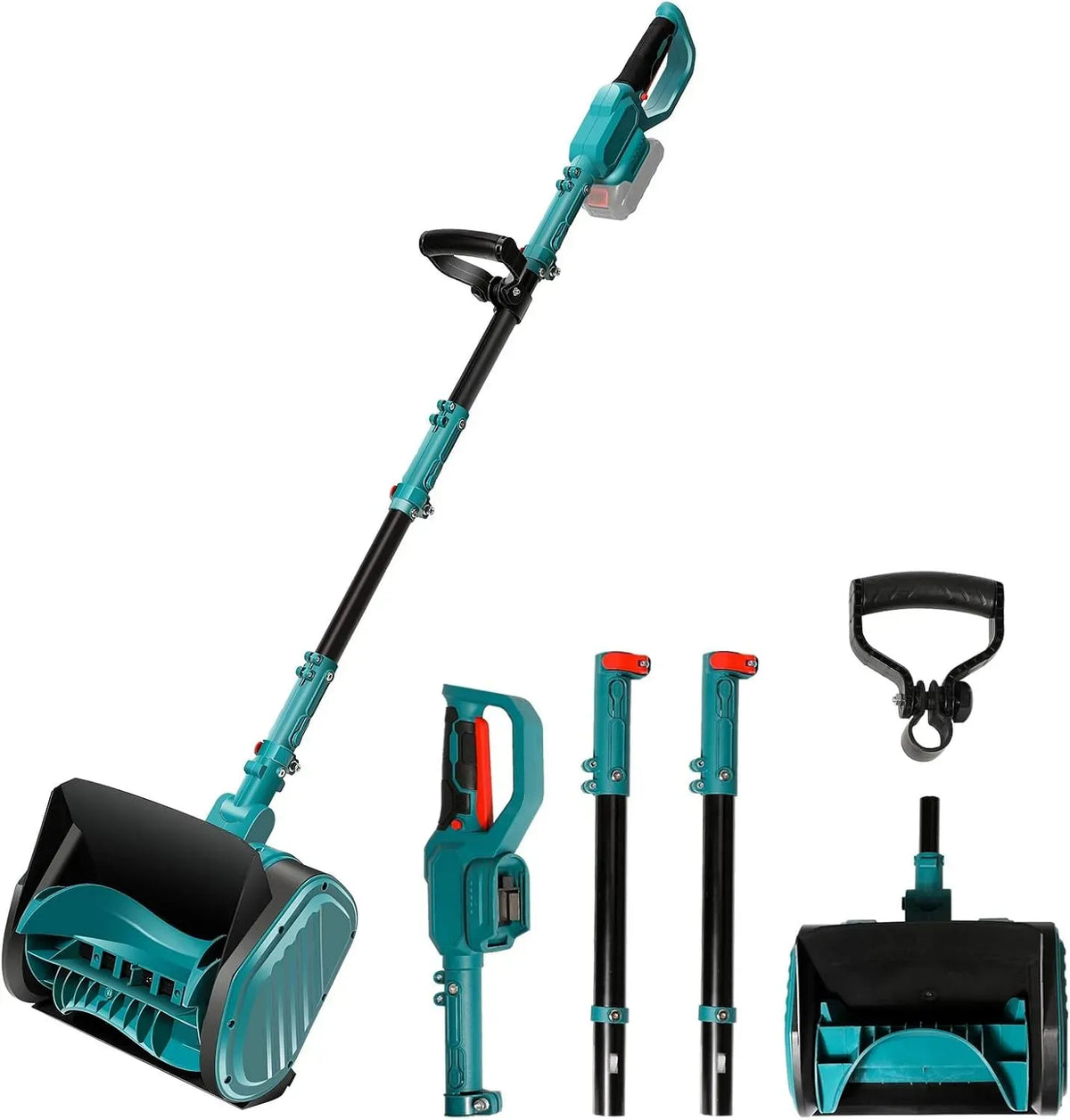 W 2200 Caricabatteria, macchina spazzaneve, 32 cm, 600 W, 20 cm, senza fili, per Neve Senza Fili Spazzaneve Elettrico 600 W 2200 giri