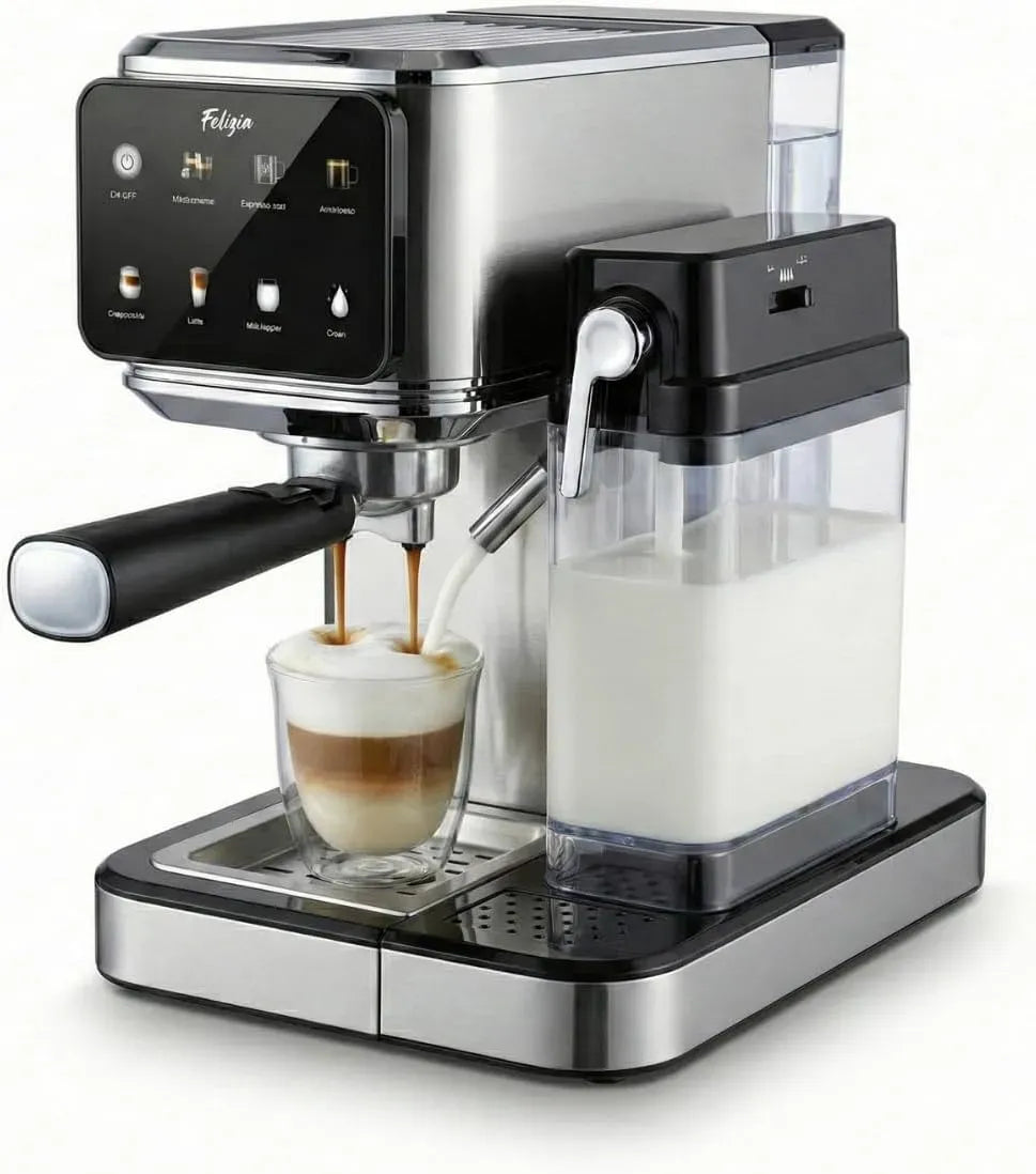 Macchina per caff, macchina da caffè elettrica, per caffè espresso e cappuccino Tech Vital