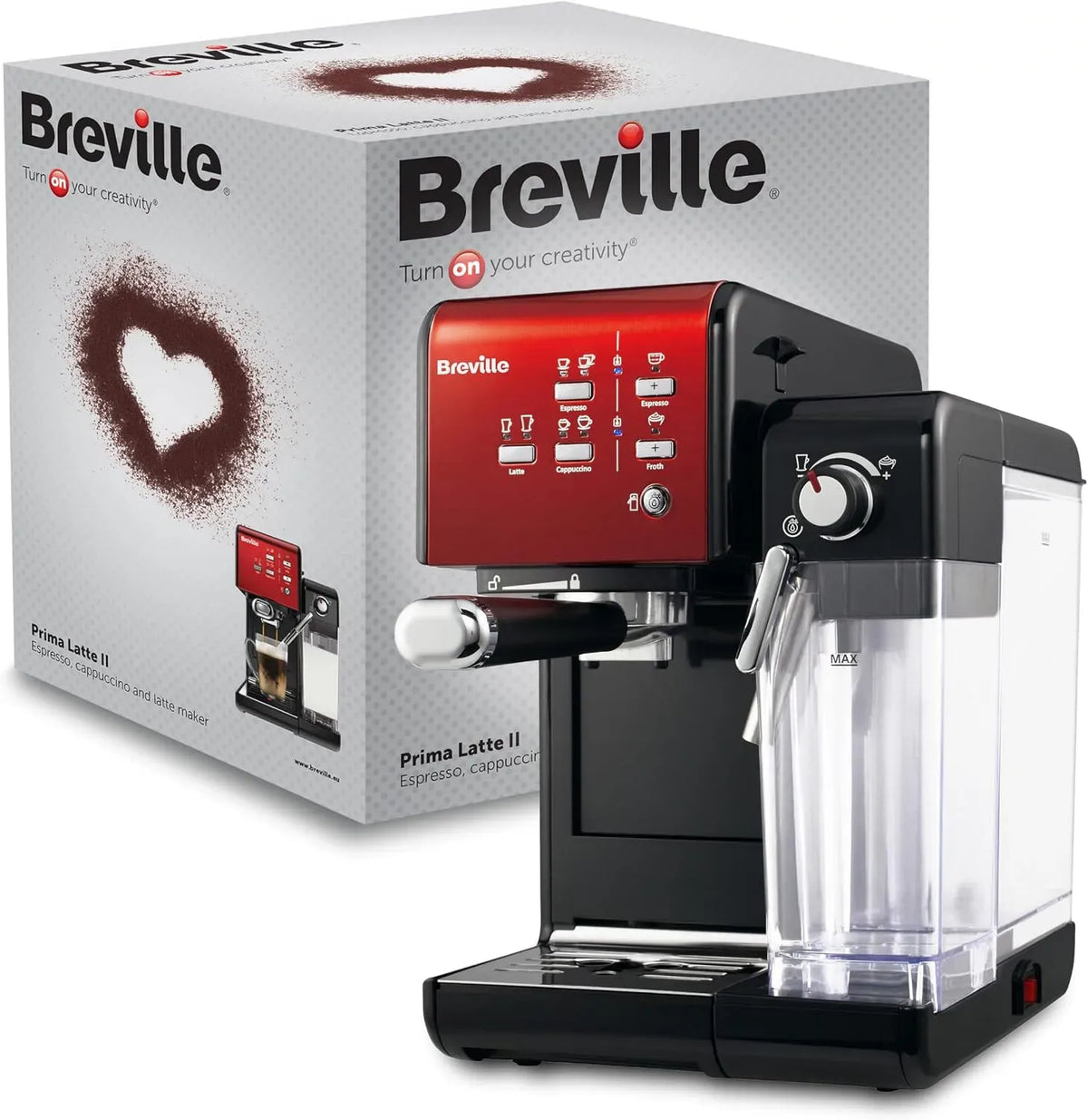Macchina per caff, macchina da caffè elettrica, per caffè ed espresso PrimaLatte II