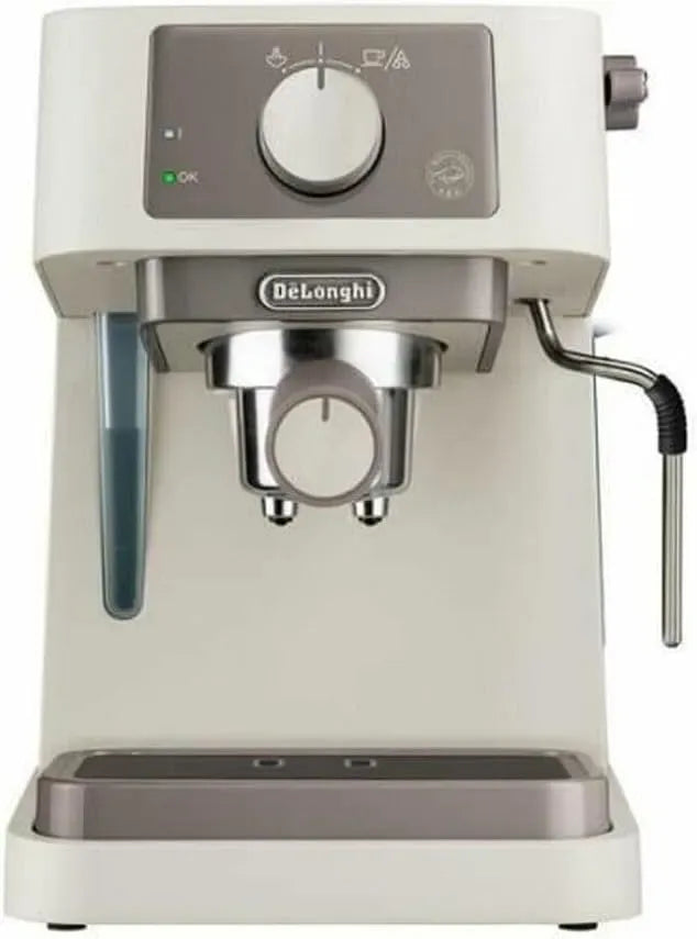 De'Longhi EC235.CR Macchina da caffè, 1100 W, ampio serbatoio, acciaio inox, sistema cappuccino, caldaia in acciaio inossidabile