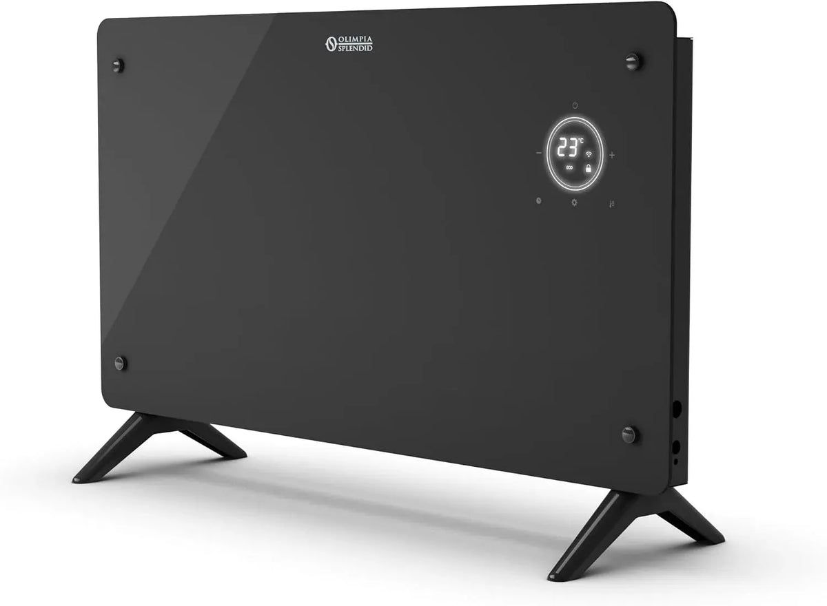 da parete o pavimento, Termoconvettore 2, Olimpia Splendid 99238 Caleo Glass WiFi, riscalda 60 m³, 2.000 W