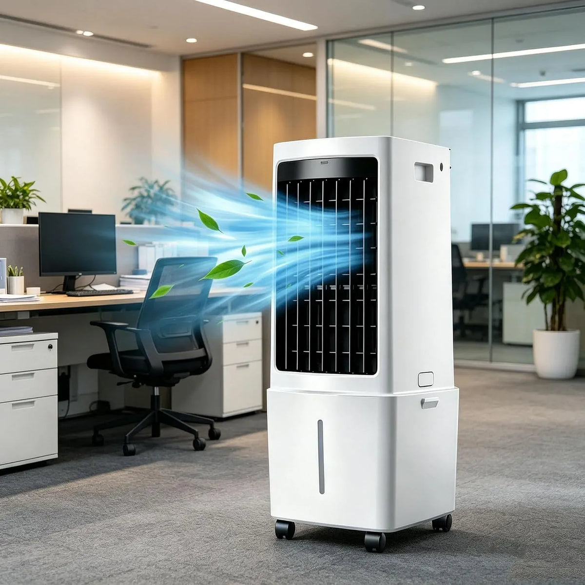 3-in-1 raffrescatore evaporativo con telecomando, Climatizzatore portatile senza tubo di scarico, per ideale per casa, serbatoio d'acqua da 12 litri