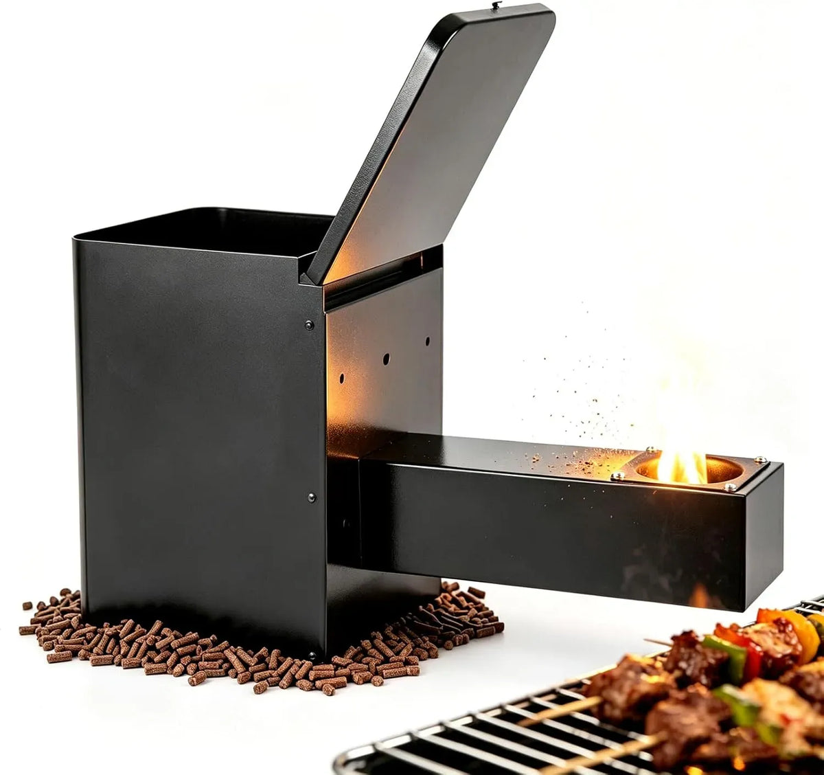 E 22 Barbecue, 250 W, 22 W, display LCD, 2 zone di temperatura, per Tramoggia Per Affumicatore A Pellet