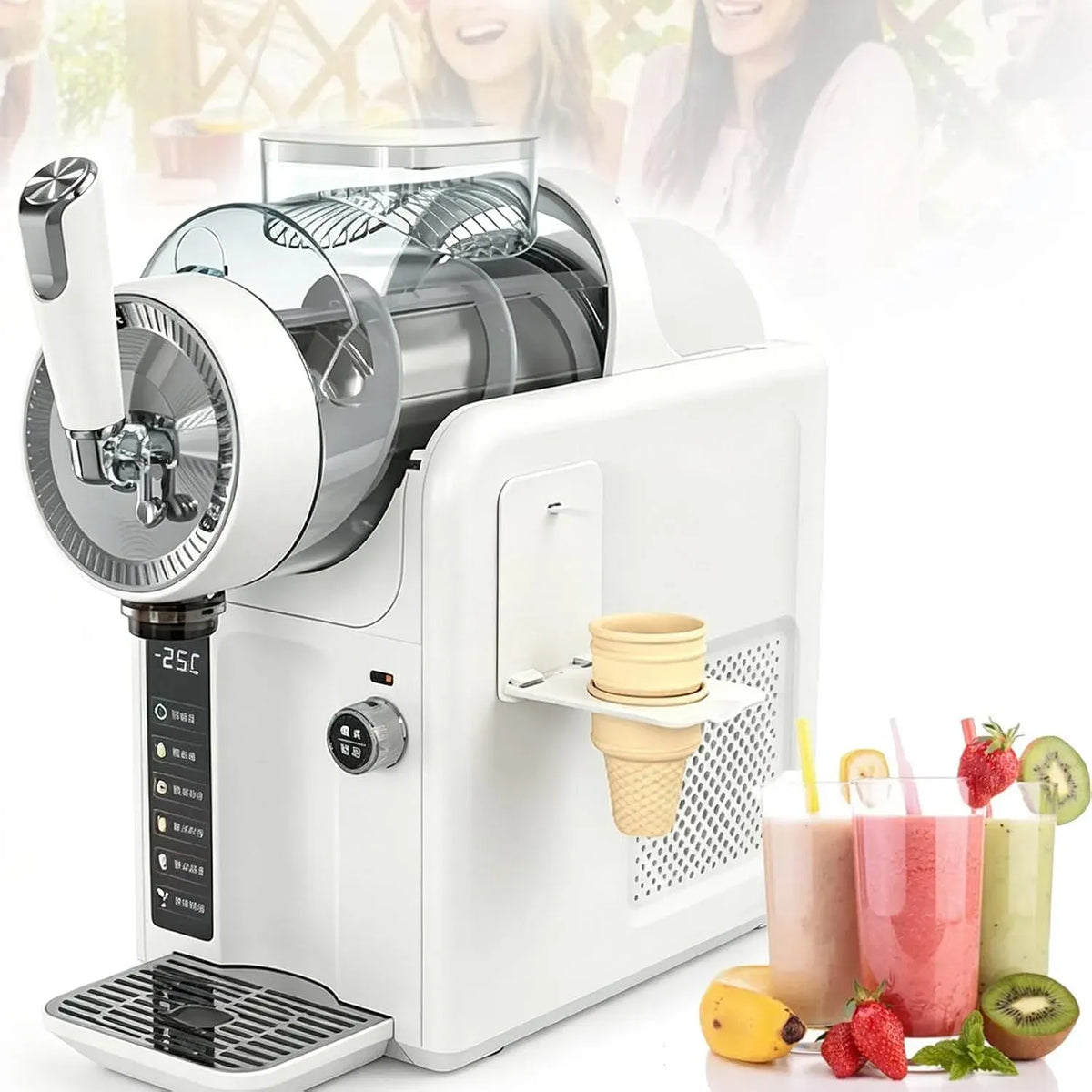 L/68 Macchina per Bevande, 2 L, ampio serbatoio, bianco, per Gelato Soft E Granite