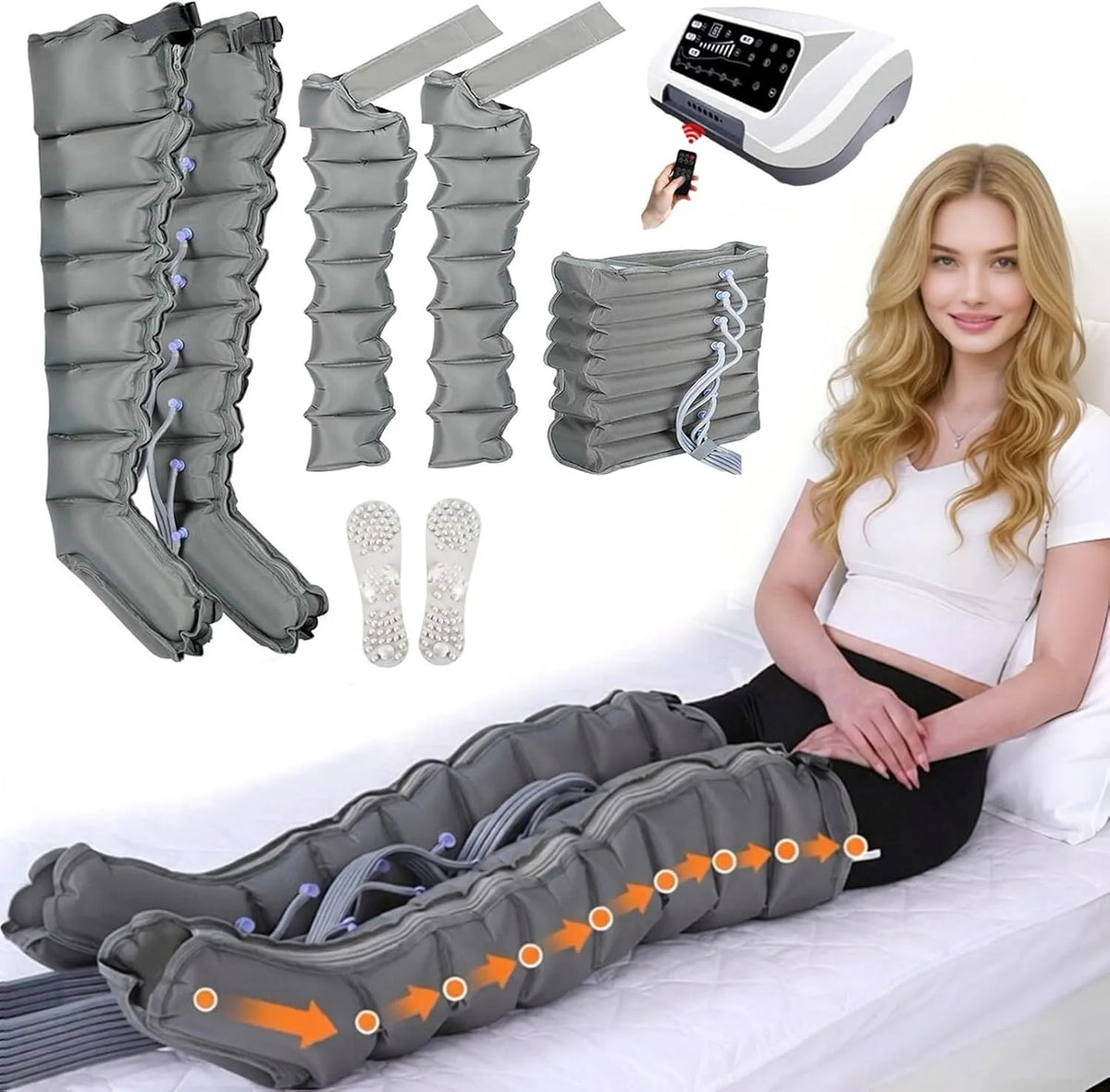 Pressoterapia, Massaggiatore, dispositivo pressoterapia per gambe