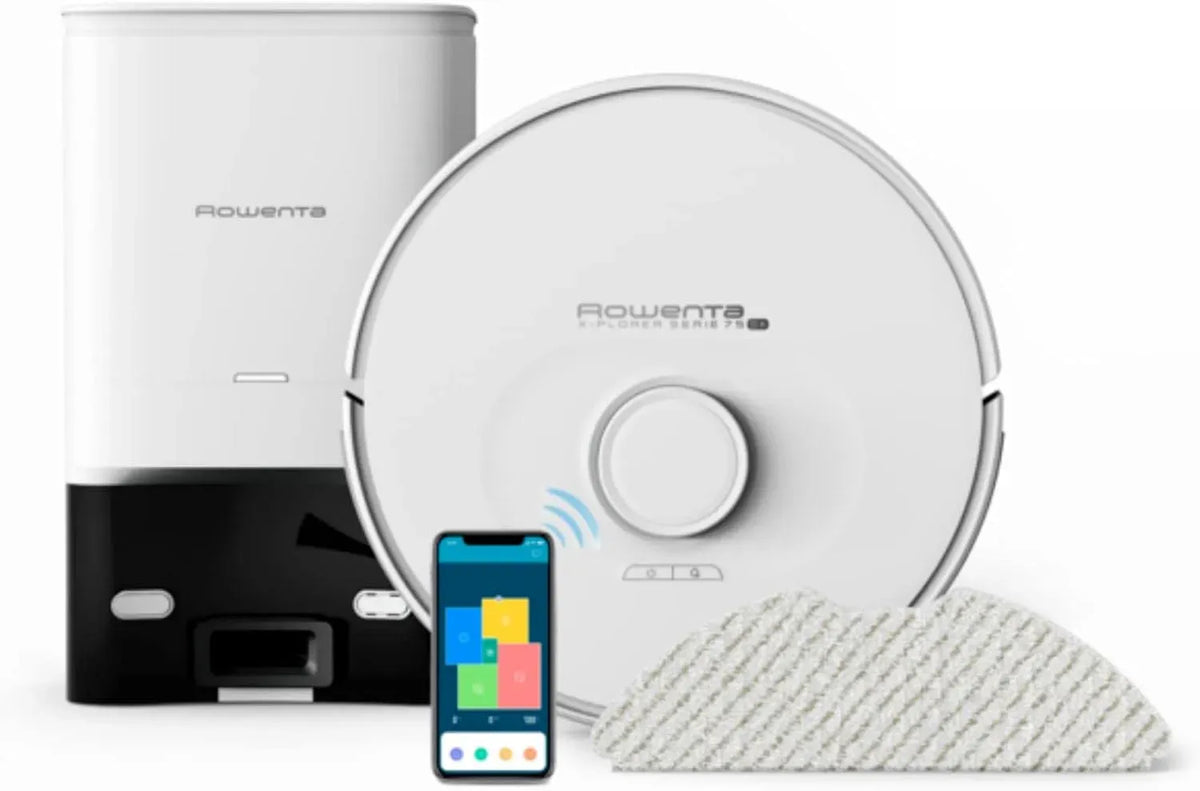 Rowenta Serie 75 RR8587 Robot aspirapolvere, bianco, Autonomia 2 Ore, Compatibile con Alexa e Smartphone, 2700Pa