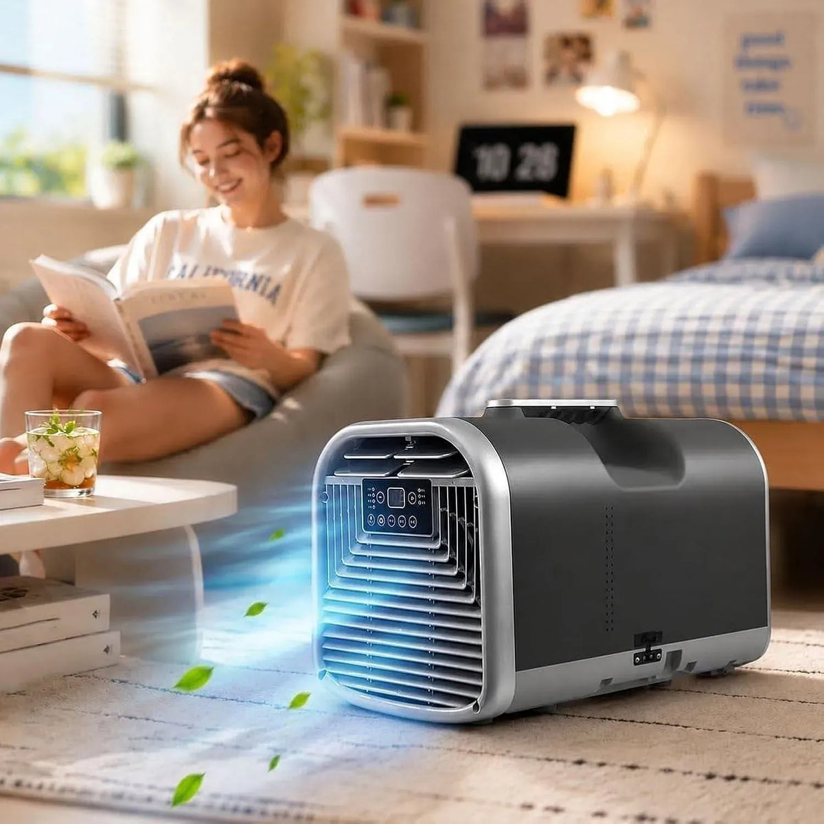 Condizionatore BTU 4 4-in-1, portatile, touch, 3 velocità, nero, 00 -Black