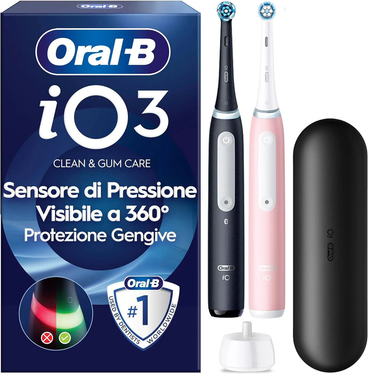 Accessorio per elettrodomestico, nero, Oral-B iO 3, 2 Spazzolini Elettrici