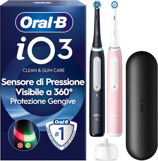 Accessorio per elettrodomestico, nero, Oral-B iO 3, 2 Spazzolini Elettrici