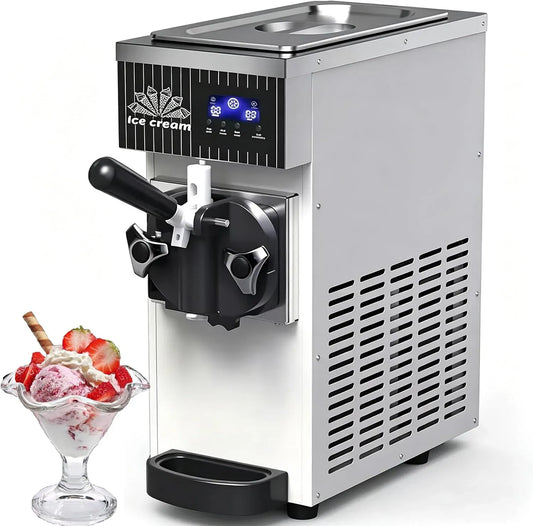 4-5l/H macchina per gelato e sorbetto, 450 W, ampio serbatoio, display LCD, professionale, congelamento rapido, argento