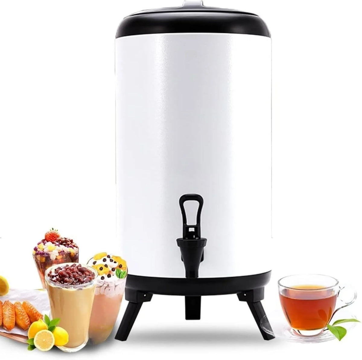 Bollitore elettrico, 6 L, portatile, acciaio inox, Dispenser di Acqua Calda e Fredda in Acciaio Inox, Maniglia Portatile