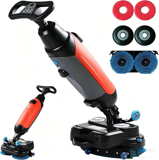 Lavasciuga, 45 cm, 6,4 L, 36 V, lavatrice/asciugatrice, ampio serbatoio, professionale, autonomia di 80 minuti e serbatoio da 6,4 litri