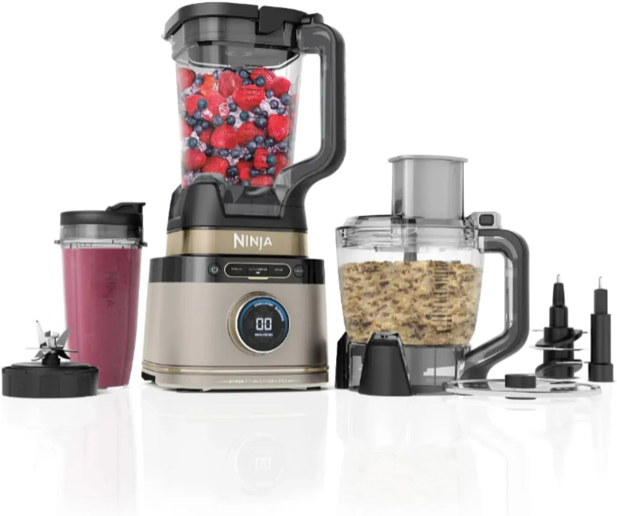 Ninja Frullatore, 1200 W, Pietra Oro, mixer da cucina, Frullatore Detect Power Processor Pro 3 in 1