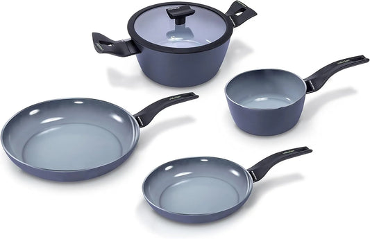 Batteria, 5 Pezzi, grigio, alluminio, per induzione
