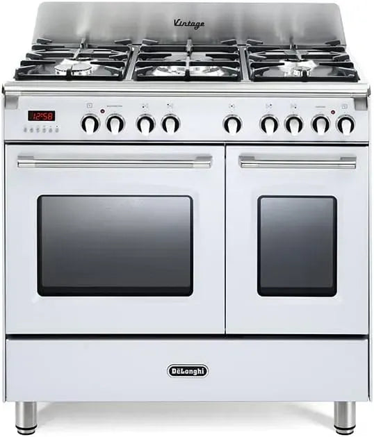 Forno elettrico MEM965TWXED, ghisa, bianco, forno da cucina, DE LONGHI CUCINA DOPPIO FORNO MULTIFUNZIONE GRIGLIE GHISA BIANCO
