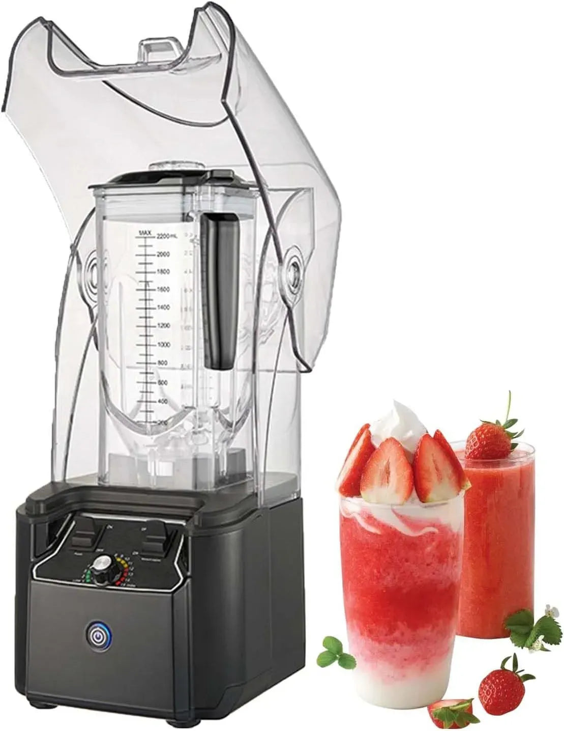 Frullatore, 2200 W, professionale, tritatutto elettrico da 2200 W per frullati