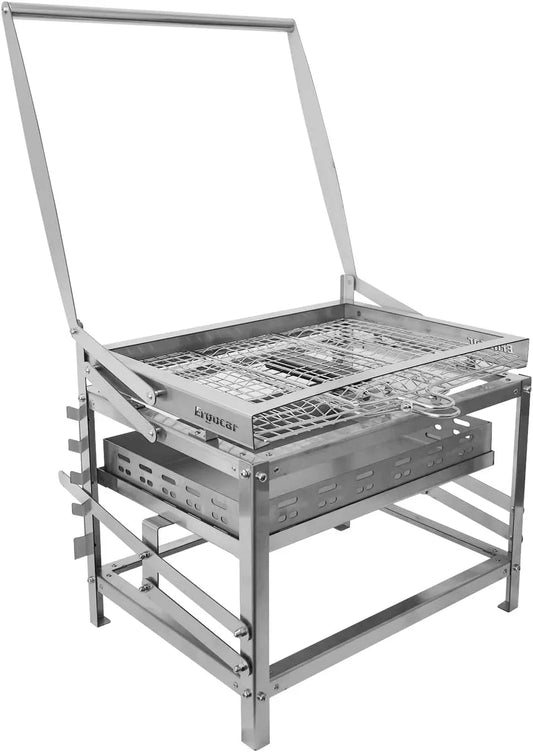 Barbecue, portatile, esterno, 4 Livelli, per Affumicare All'Aperto