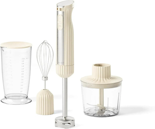 Frullatore, 600 W, acciaio inox, Bicchiere Graduato 700 ml e Frusta Universale