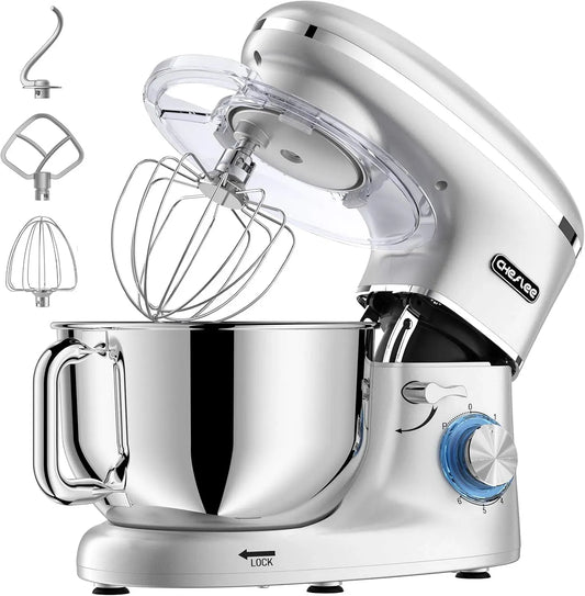 Robot da cucina, 6.2 L, 2000 W, CHeflee, professionale, acciaio inox, 6 Velocità Impastatrice Professionale