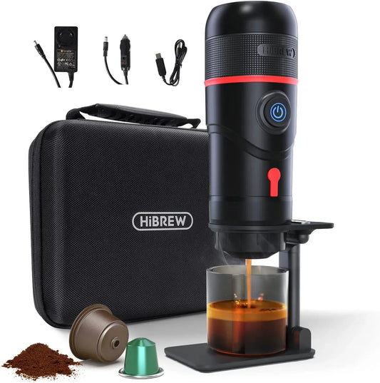 Nespresso DC12V Macchina per Caff, macchina da caffè elettrica, 60 W, 60 ml, portatile, nero, per Caffè Espresso a Capsule