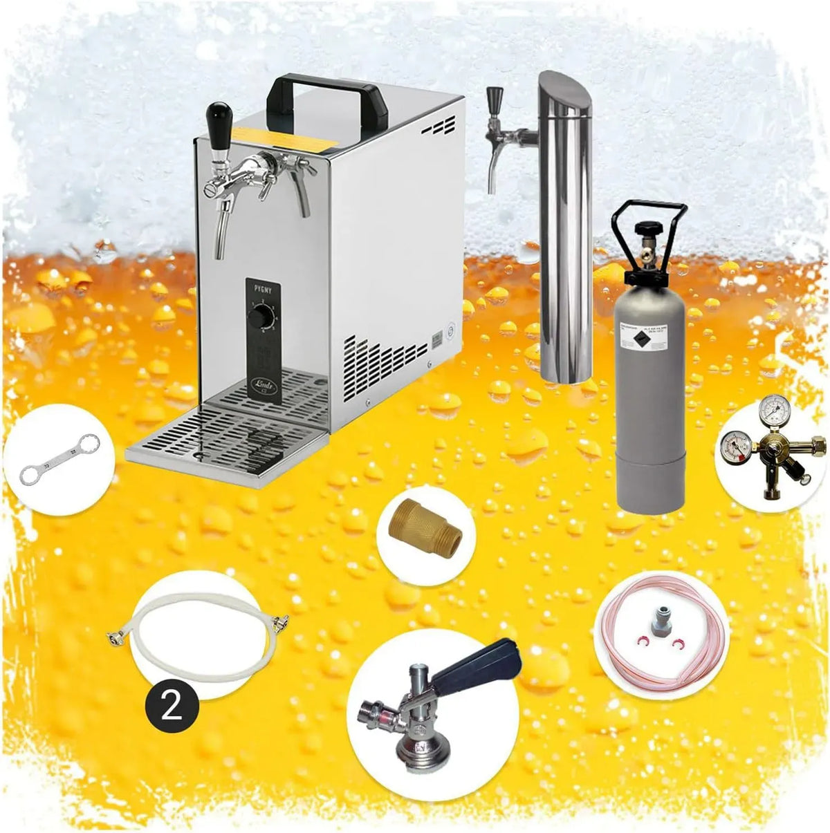 PYGMY 25 1-Linea Macchina per Birra, Dispenser, verde, per Birra 1-Linea