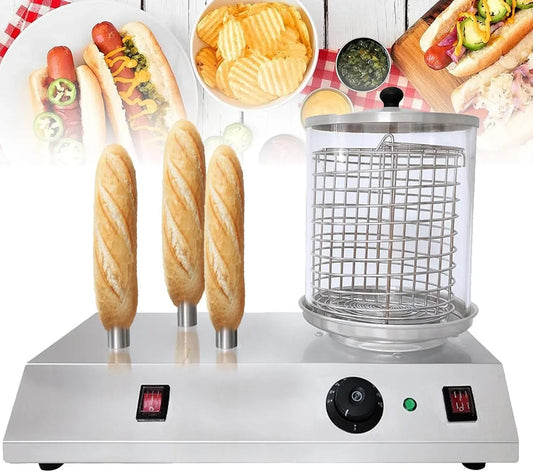 Macchina per Hot, piastra per panini e sandwich, professionale, acciaio inox, funzione riscaldante, per Hot Dog Professionale