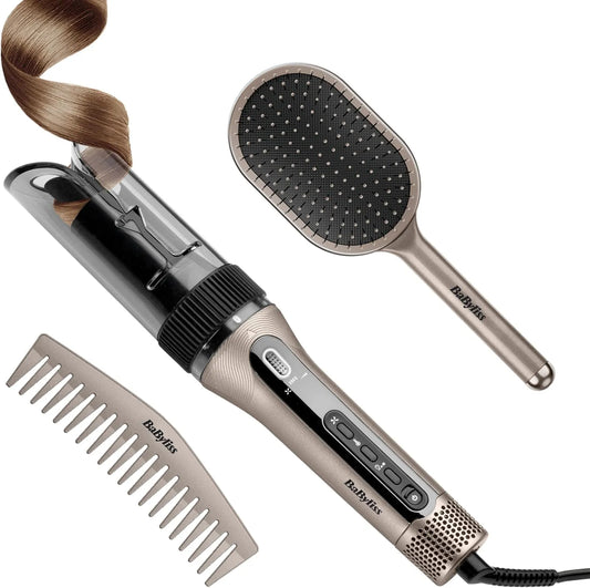 C6686E capelli corti e lunghi, calore delicato e flusso d'aria, per BaByliss Style Secret Air Arricciacapelli Automatico, Cilindro da 25 mm, 48