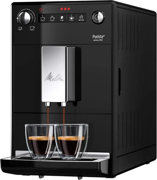 Melitta F 230 Macchina da caffè automatica, 20 cm, nero, Purista -102, unzione a 2 tazze