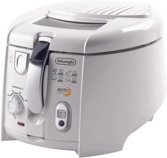 De'Longhi F28533.W1 Plastica, RotoFry Friggitrice, 1800 W, 3 Litri, Bianco
