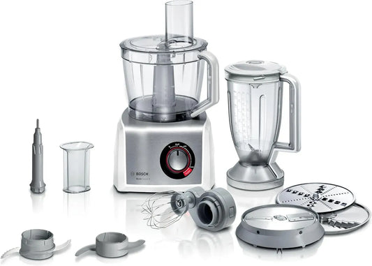 Bosch MC812S814 Robot da cucina, 3.9 L, 1250 W, bianco, Ciotola da 3