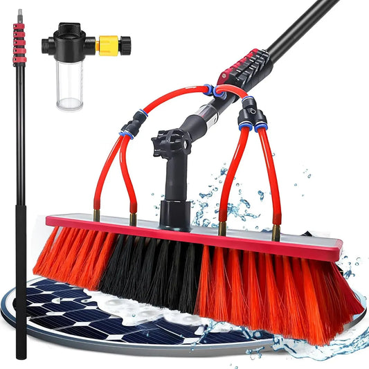 dispenser, Spazzola, per la pulizia delle finestre dotato di dispenser di sapone