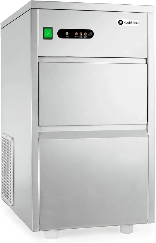 Klarstein W 20 Macchina per cubetti, Klarstein-Macchina, 240 W, 20 kg, industriale, acciaio inox