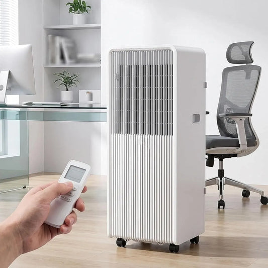 Condizionatore 24H, portatile, timer, Ventilatore Raffreddatore Smart con Deumidificatore, Timer e modalità Notte, 10000 Btu