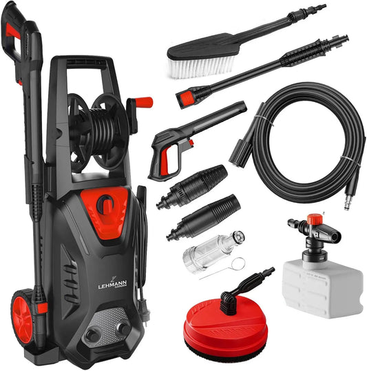 Idropulitrice, 1800 W, LEHMANN, 220 bar, Raggio d'azione 10 m, Portata 450 l/h