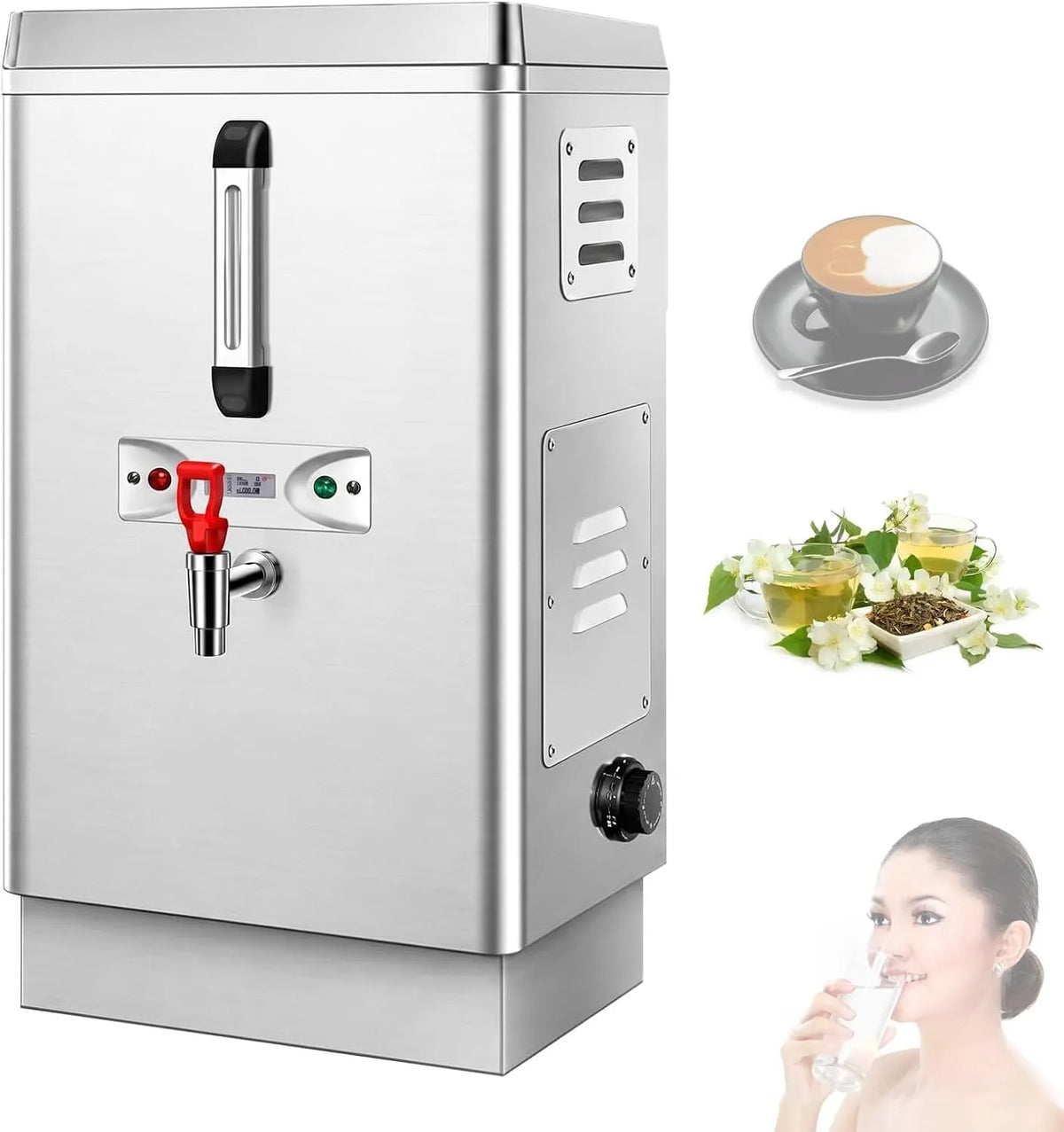 Bollitore elettrico, 40 L, TYH, professionale, acciaio inox, Urna per Acqua Calda in Acciaio Inox