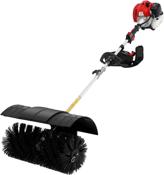 per esterni, scopa a benzina, Spazzatrice da 52 cc, 1700 W, 2 tempi, avvio manuale, raffreddamento ad aria, 8500 giri/min