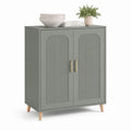 Credenza da sala da pranzo verde salvia in MDF rettangolare 80 x 40 x 90 cm