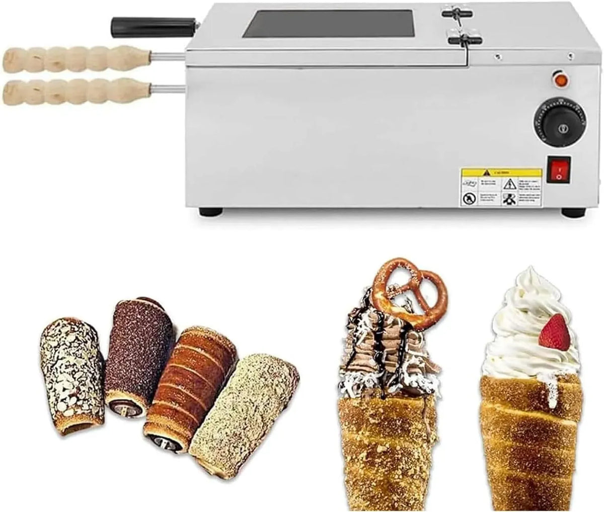 Macchina per Torta, Macchina per Pane, Grill, Maker, caminetto elettrico, 1500 W, professionale, per Torta al Camino Commerciale da 1500 W