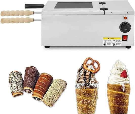 Macchina per Torta, Macchina per Pane, Grill, Maker, caminetto elettrico, 1500 W, professionale, per Torta al Camino Commerciale da 1500 W