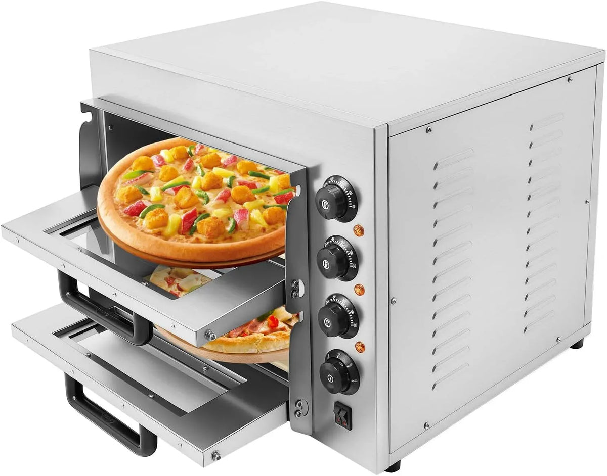 Forno elettrico per pizza, 3000 W, professionale, ristoranti, acciaio inox