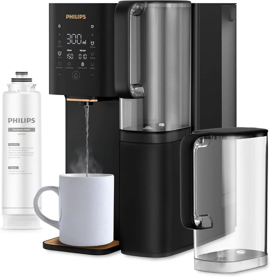 Philips 6in1 Erogatore, 2000 L, pannello IPS, Water Erogatore d'acqua a Osmosi Inversa 7000: acqua calda purificata in secondi