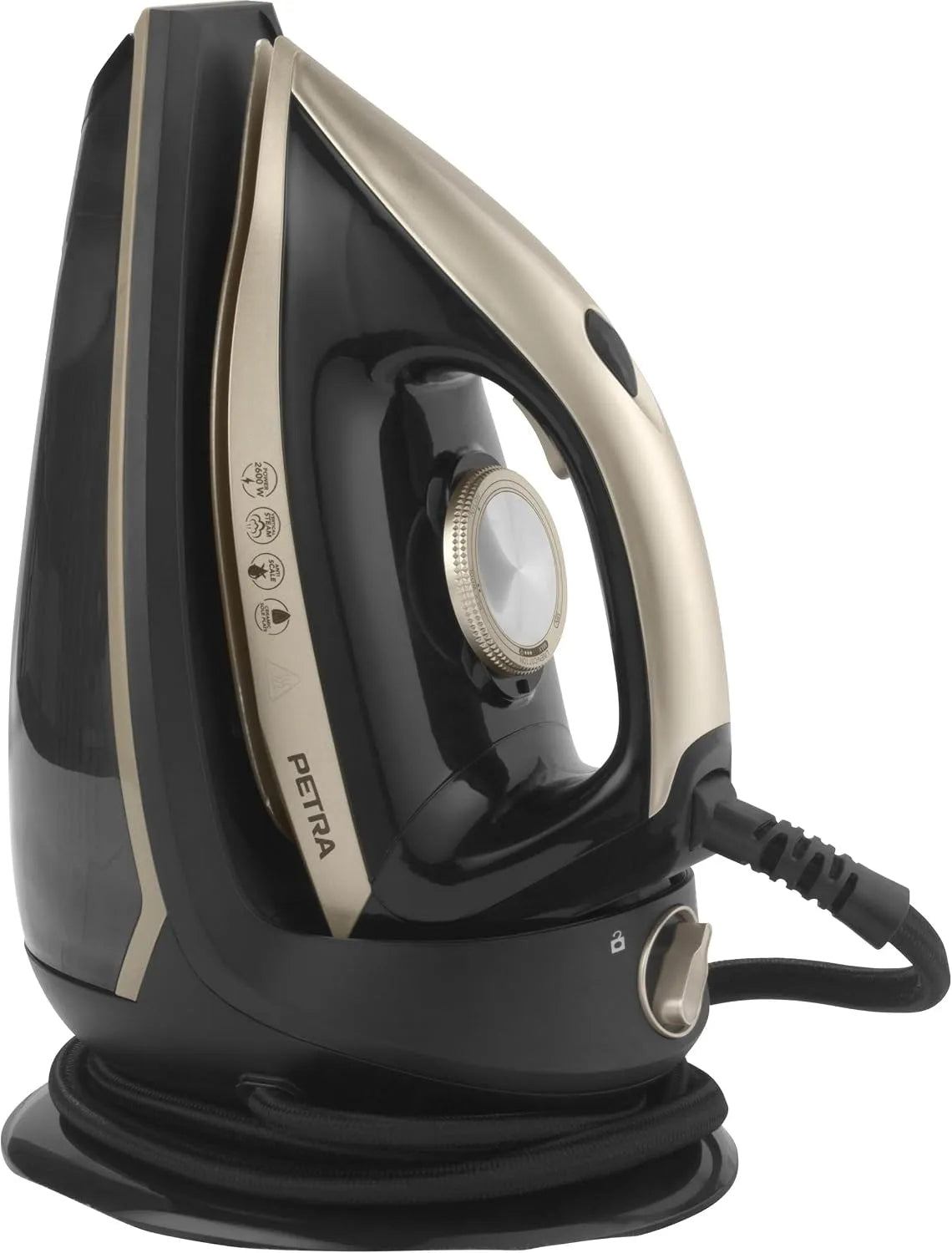 PF01483VDEEU7 Portacavo, ferro da stiro elettrico, 1,5 L, 2600 W, 1,9 M, ampio serbatoio, vapore, rimovibile, Petra
