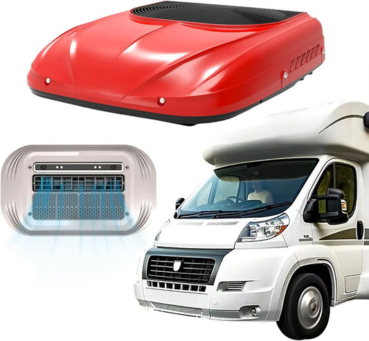 Condizionatore, 1800 W, 12 V, 60 dB, Condizionatore 12V/24V 12VRed, da Tetto per Camper Camion Barca Furgone, Silenzioso ≤60dB a Basso Consumo