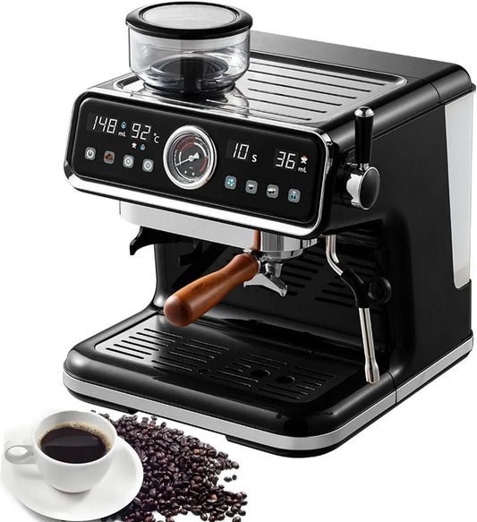 Macchina da caffè automatica, 2 zone di temperatura, macchina per espresso a 20 bar, per cappuccino e latte macchiato