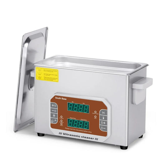 Riscaldatore, Pulitore, vasca per pulizia a ultrasuoni, 4 L, 120 W, touch, timer, funzione riscaldante, SOUTH BASE
