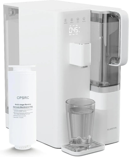 Klarstein Dispenser, Filtro, erogatore di acqua calda, sistema di filtrazione acqua potabile, touch, blocco bambini, ampio serbatoio, 5 Livelli