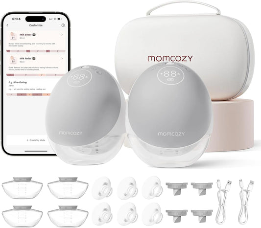 Tiralatte, pompa per latte materno, tiralatte elettrico, Momcozy Tiralatte Elettrico Indossabile