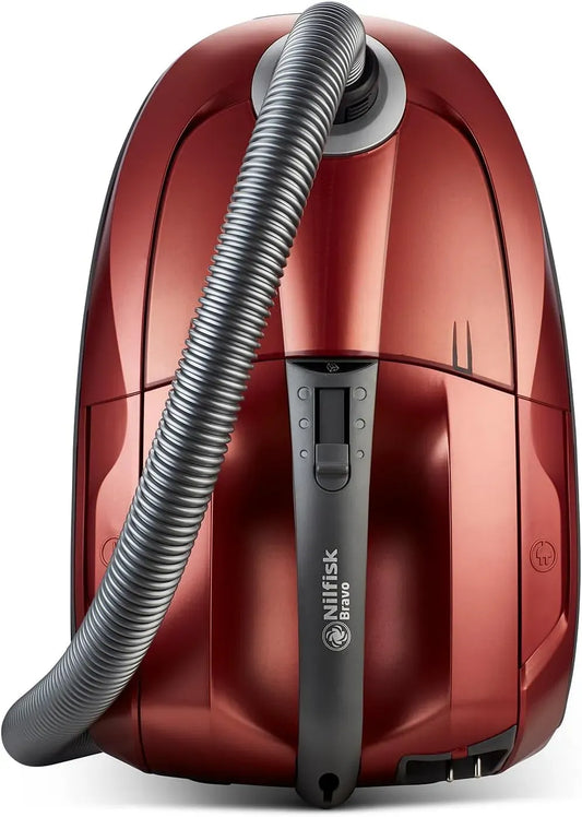 Aspirapolvere SR10P07A, rosso, aspiratore elettrico domestico, Nilfisk Aspirapolvere Bravo per Pavimenti e Tappeti